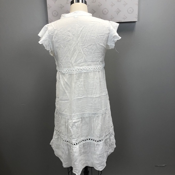 White midi dress size S e99-14 - Picture 4 of 7